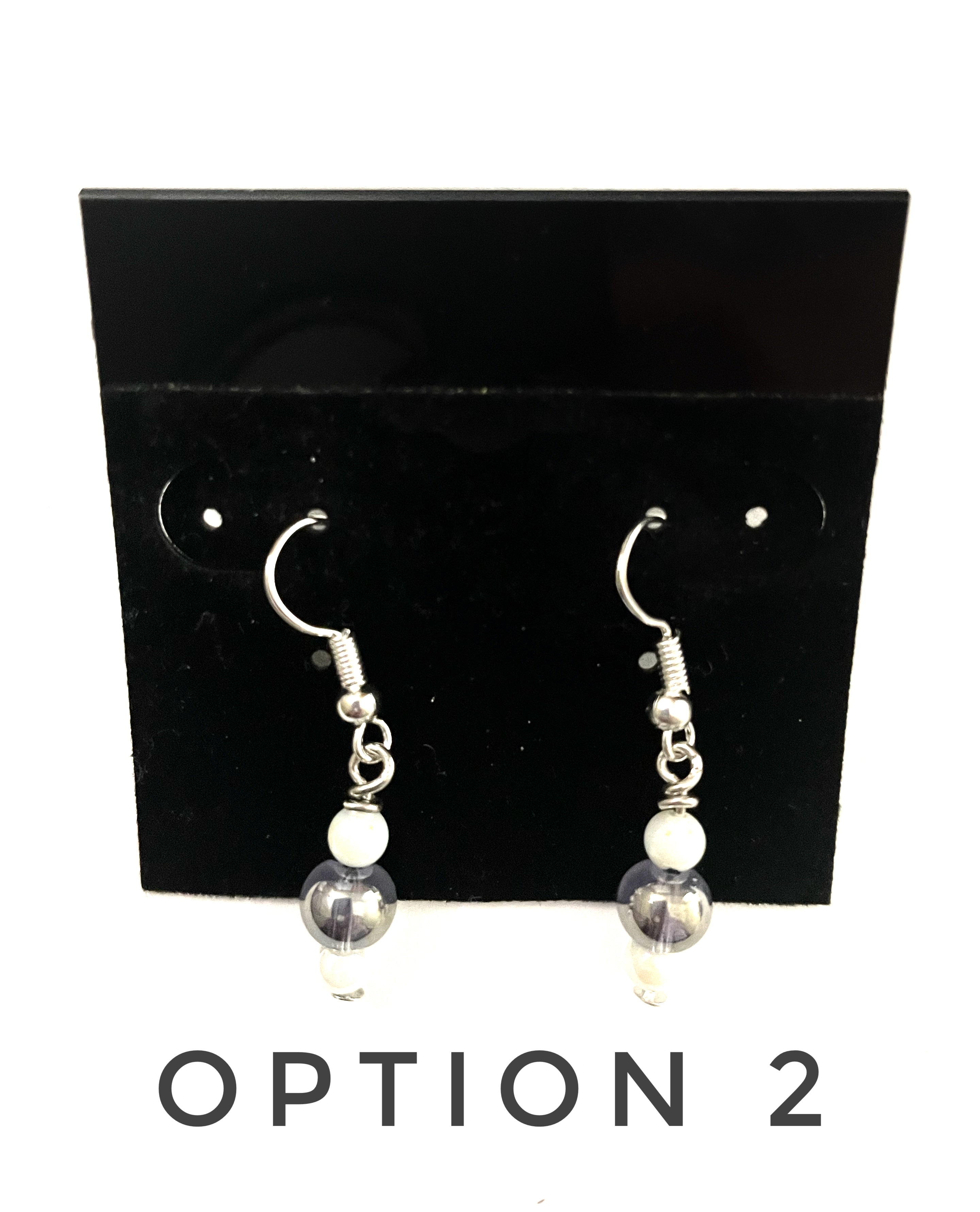 Gunmetal Luster Earrings