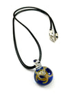 Blue and Beige Glass Necklace