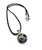 Blue and Beige Glass Necklace