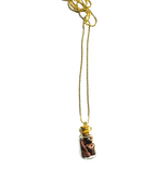 Crystal Chips in Glass Bottle Necklace