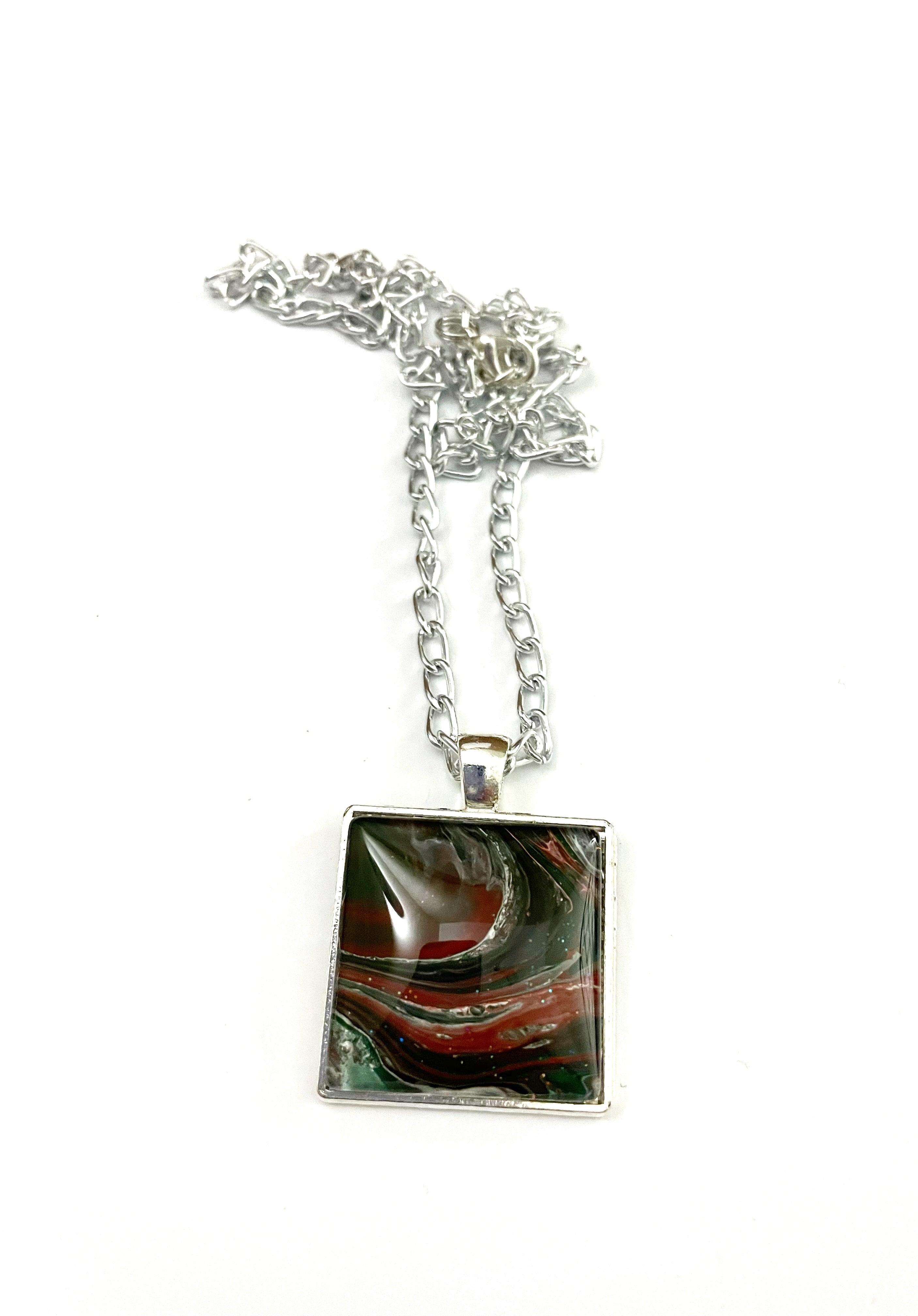 Red and Green Acrylic Necklaces