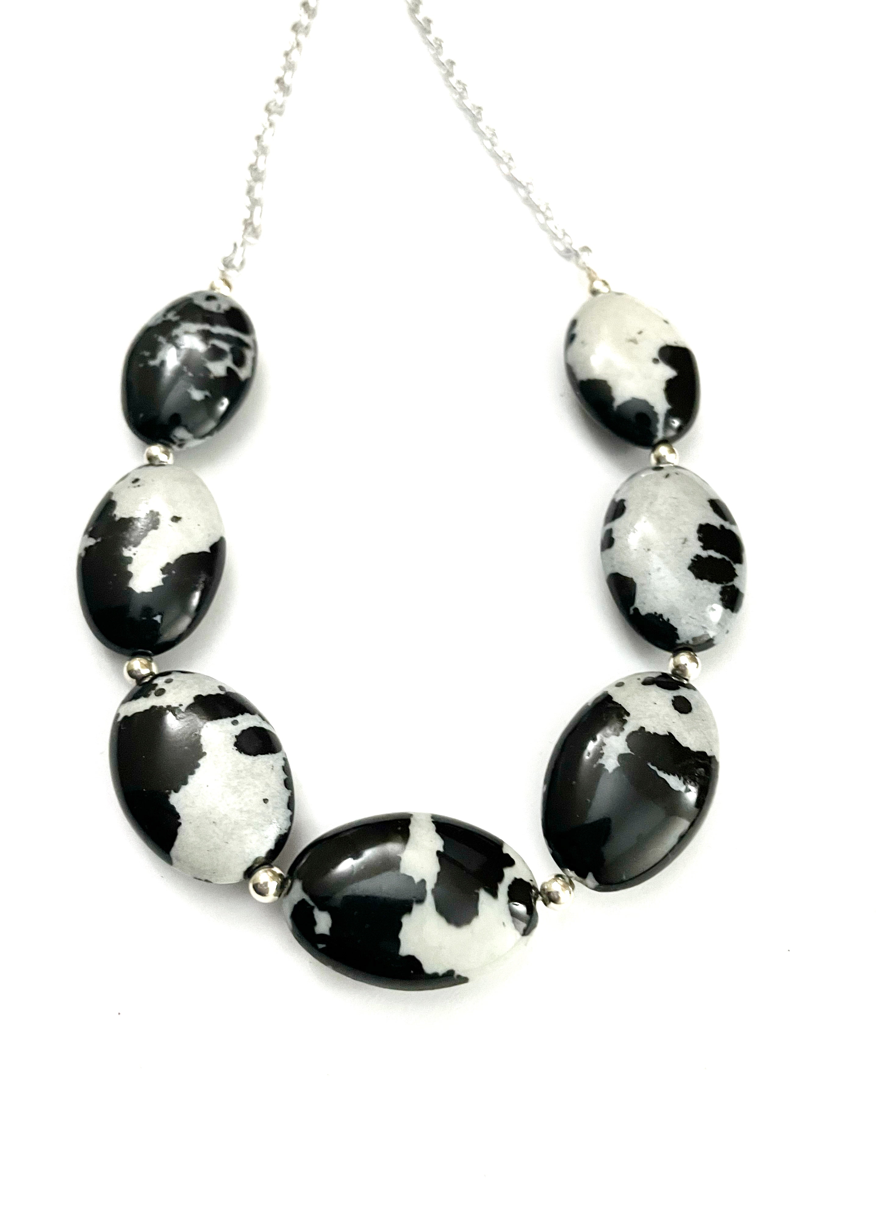 Black and Grey Acrylic Necklace