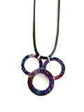 Purple and Blue 3 Washer Necklace