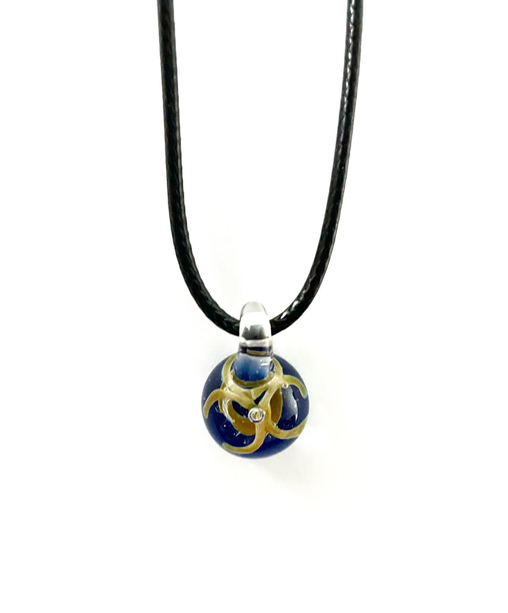 Blue and Beige Glass Necklace