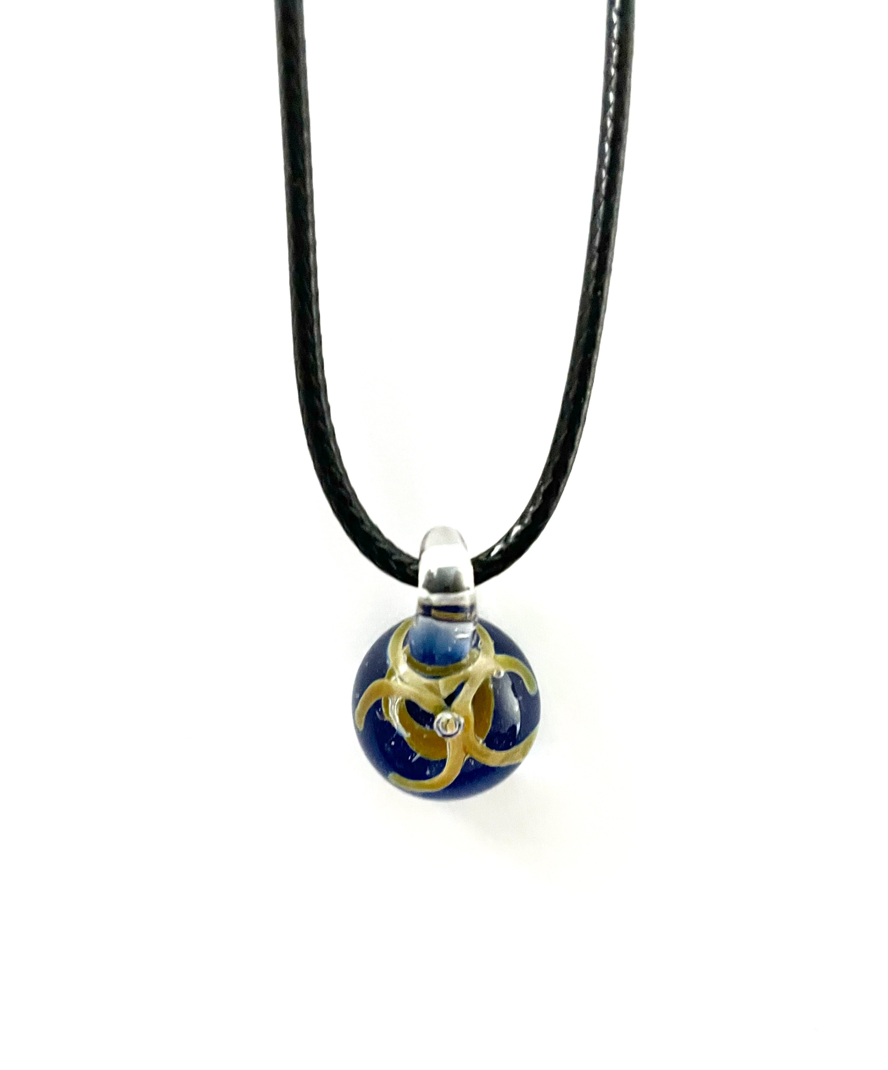 Blue and Beige Glass Necklace