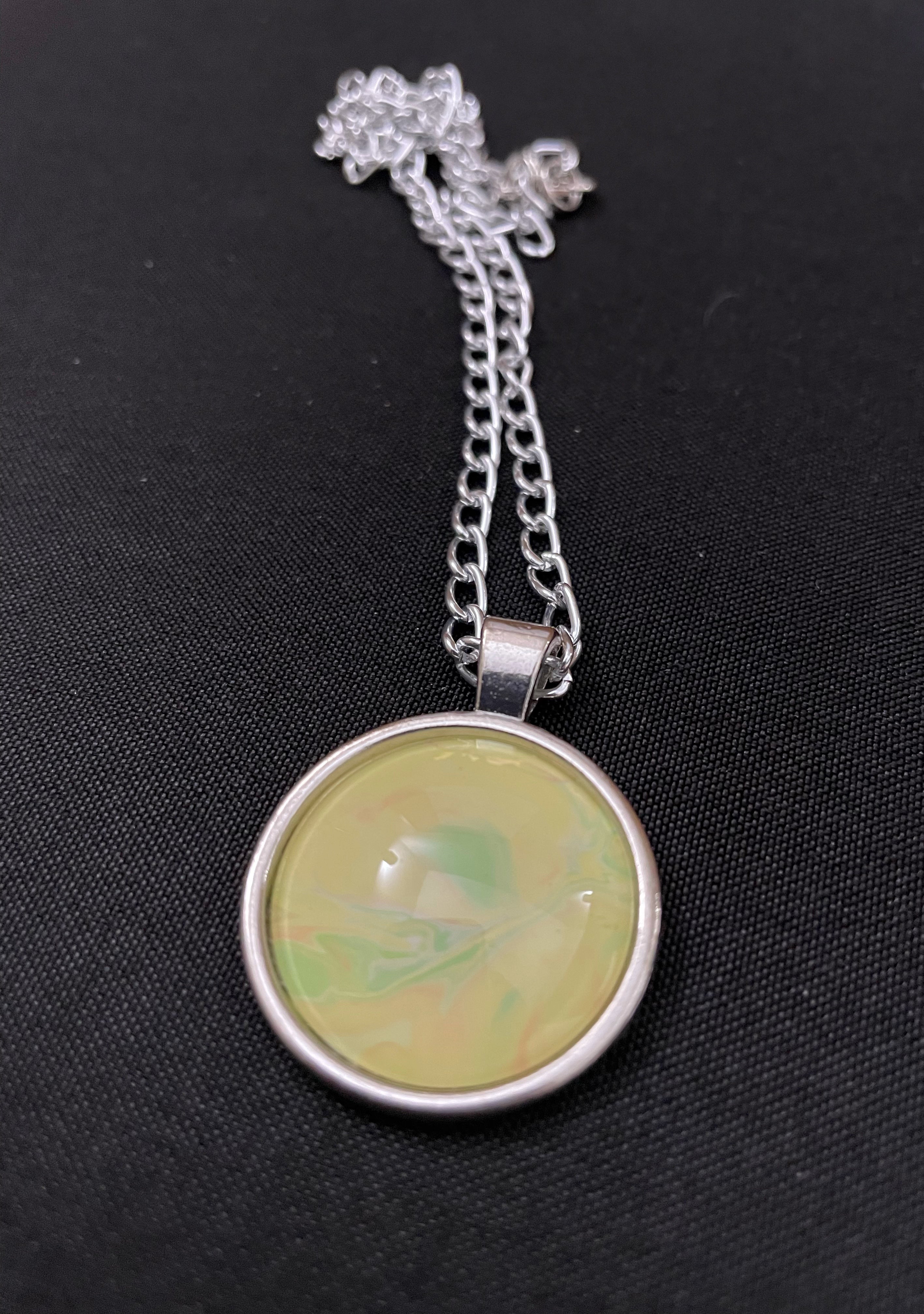 Yellow, Orange and Green Acrylic Necklaces