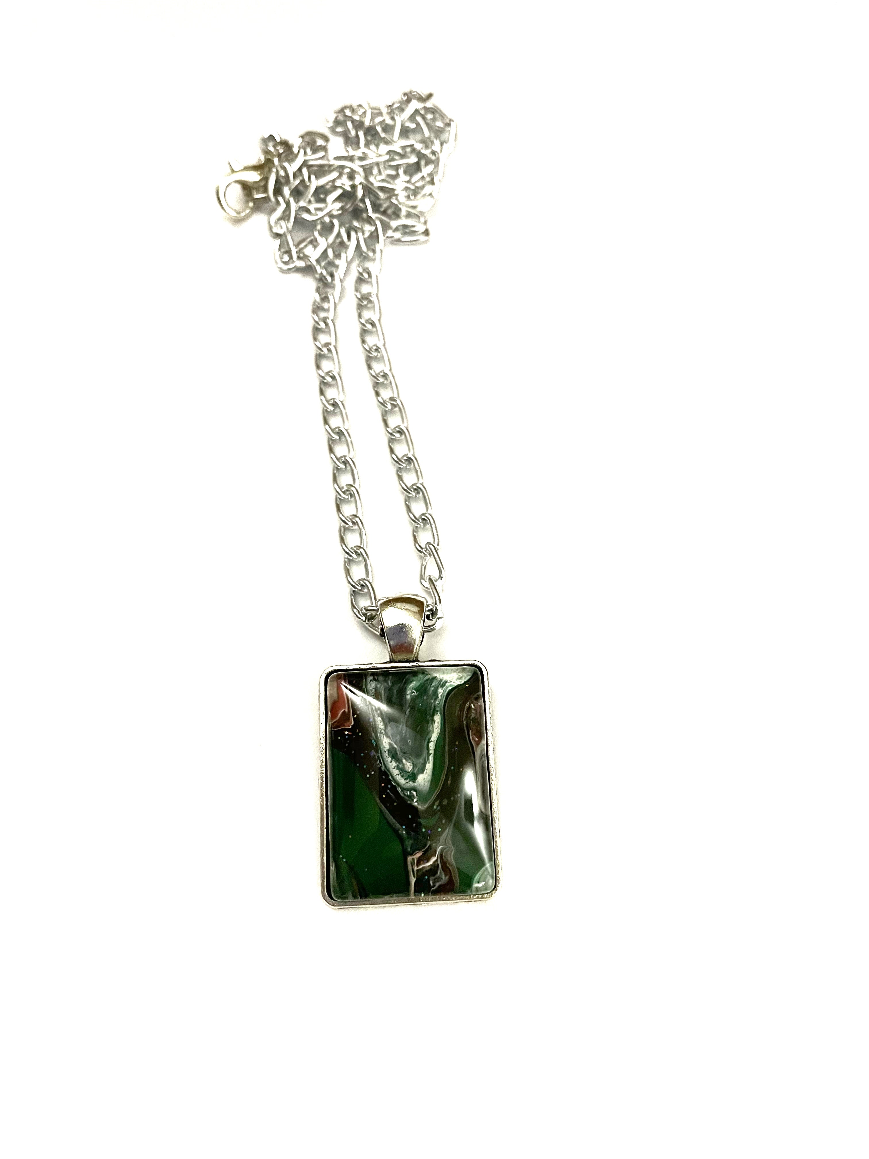 Red and Green Acrylic Necklaces