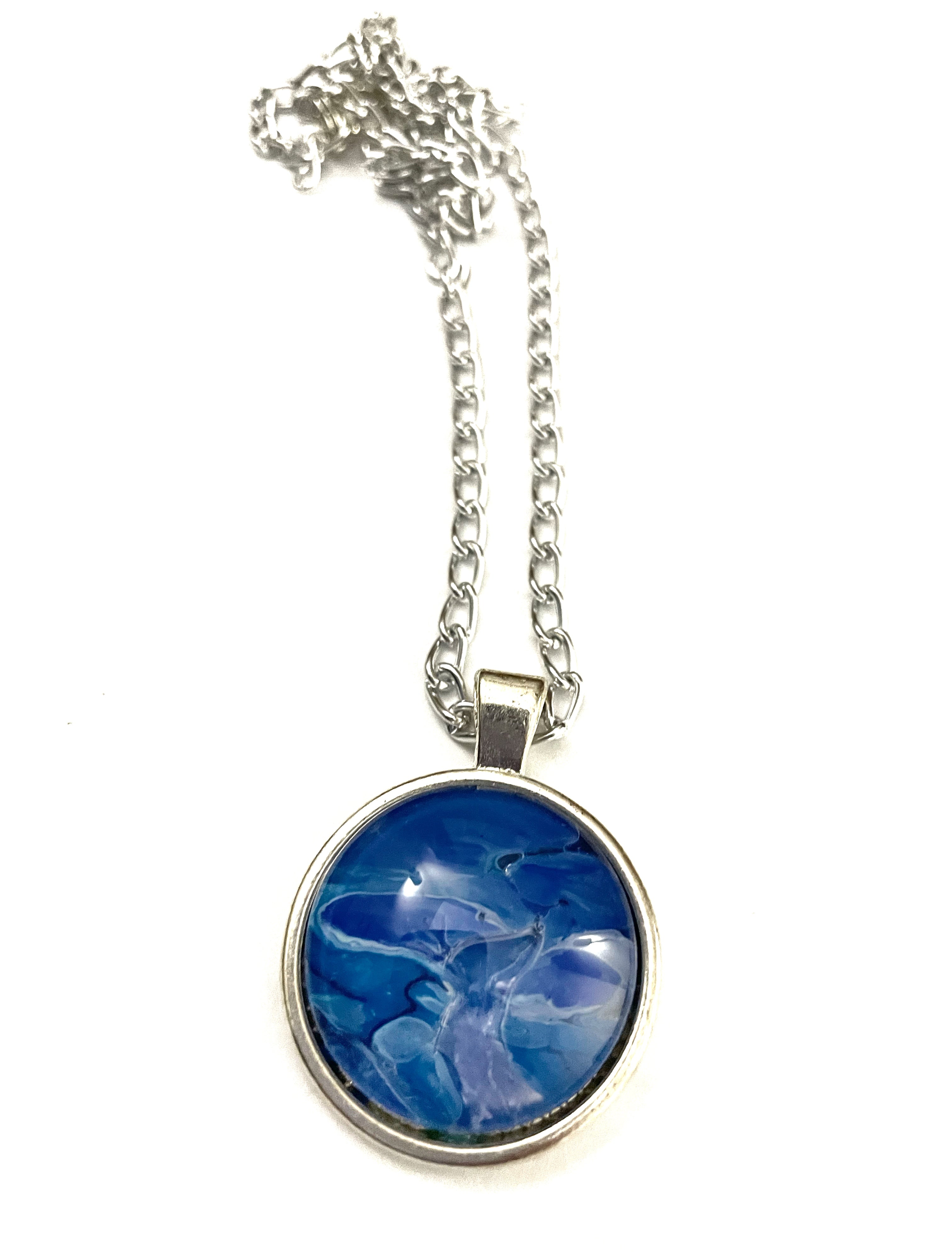 Blue Acrylic Necklaces