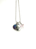 Life Charm with Druzy and Butterfly Necklace