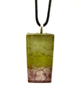 Green and Purple Rectangle Tile Necklace