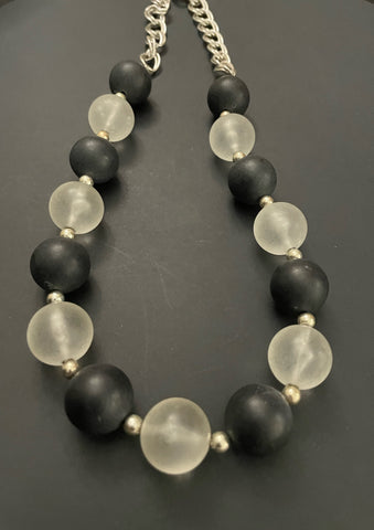 Black and White Acrylic Necklace