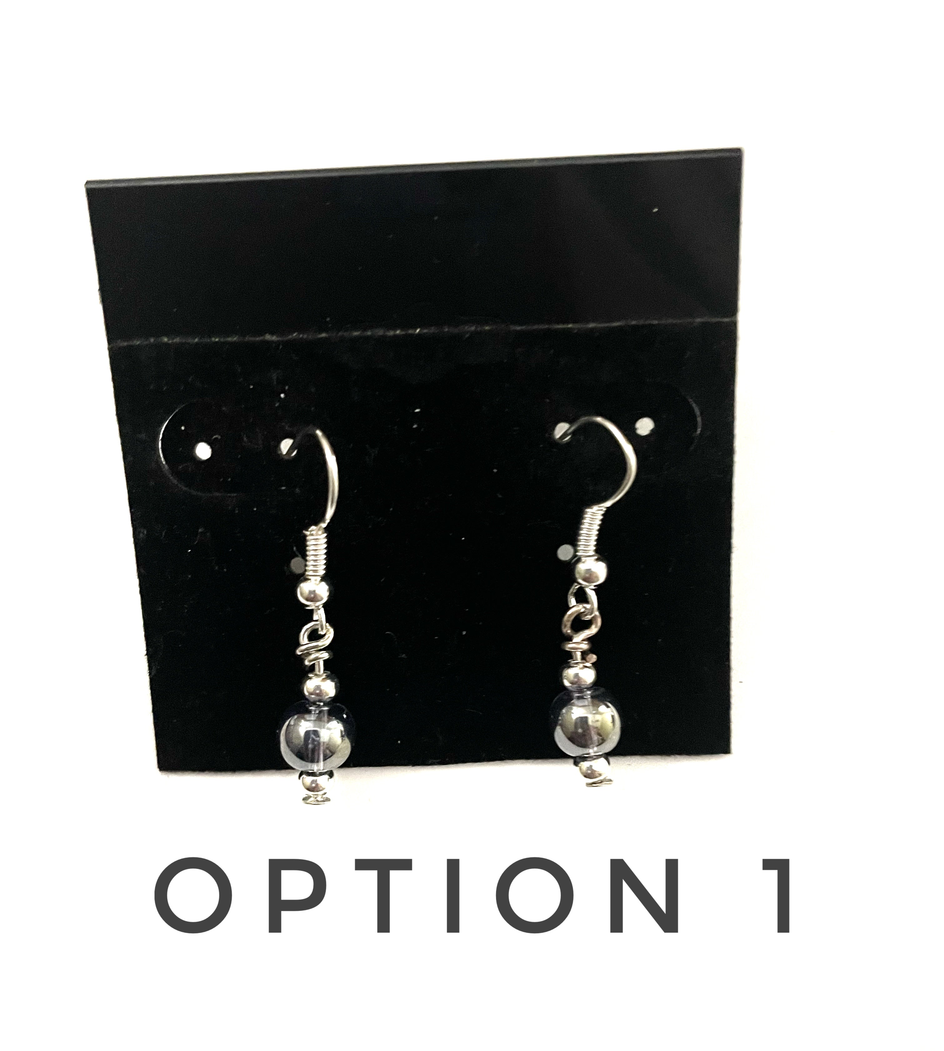 Gunmetal Luster Earrings