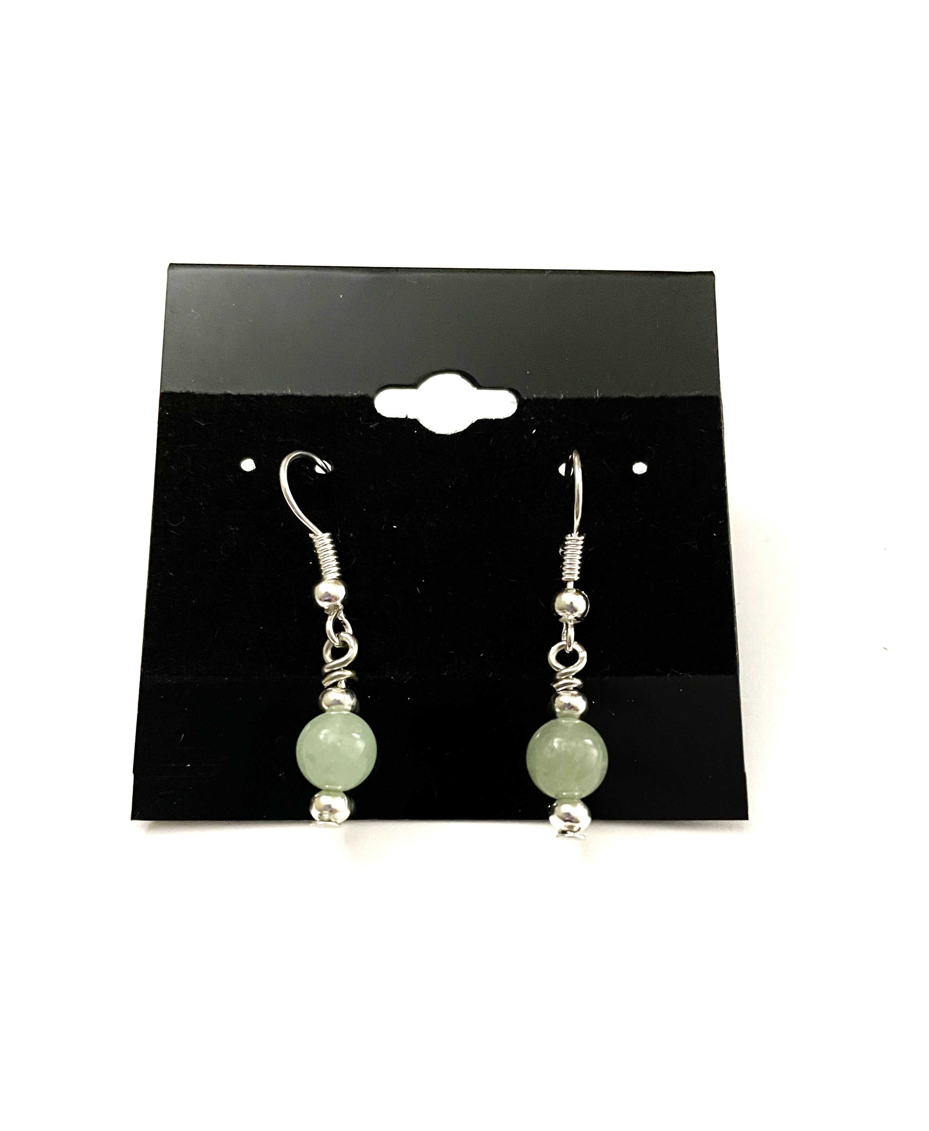 Green Aventurine and Clear Quartz Bracelet and Earring Set