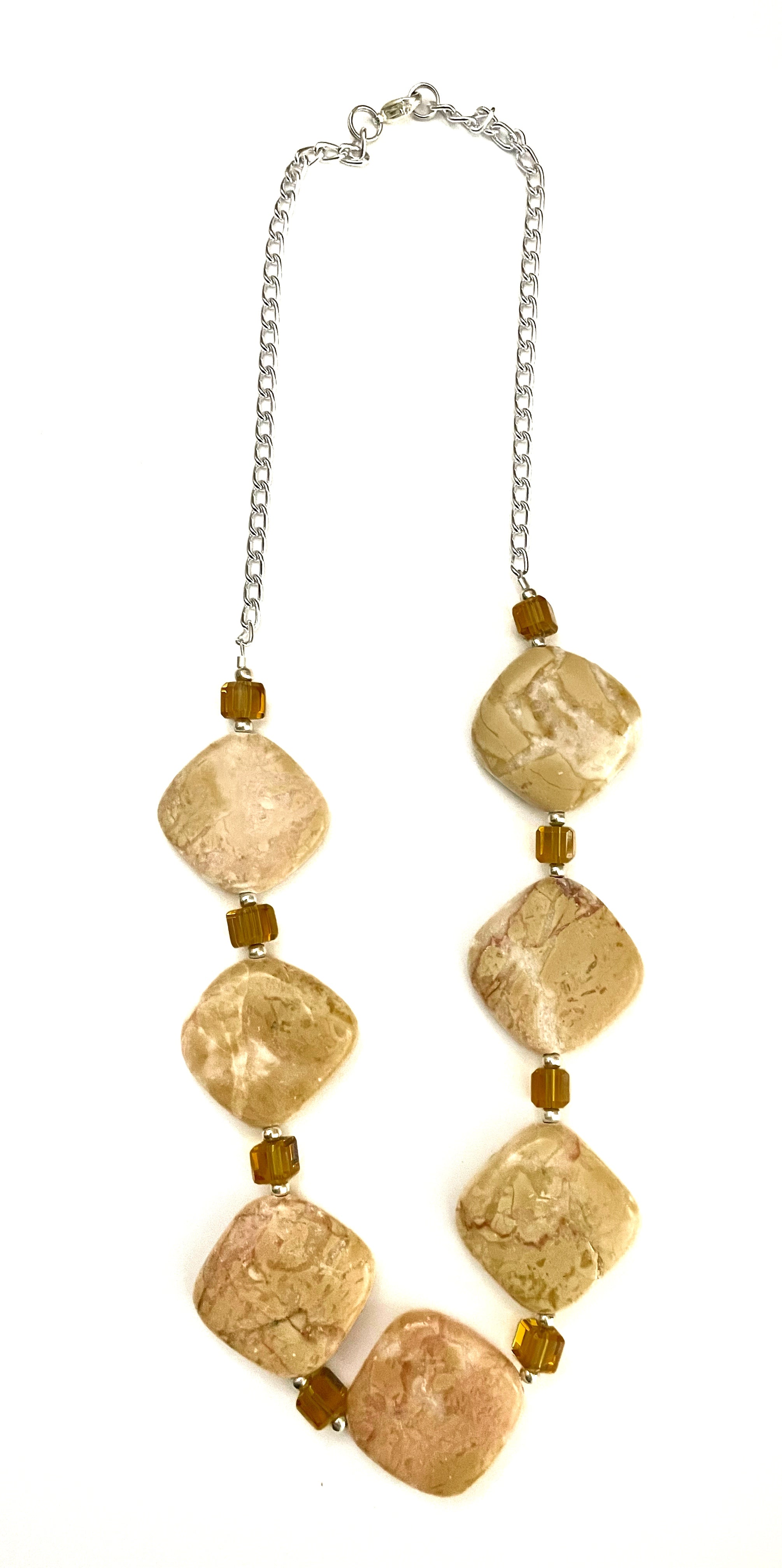 Diamond Shaped Marble Necklace