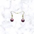 Purple Glass Pearl Earrings