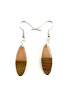 Small Oval Resin & Wood  Earrings