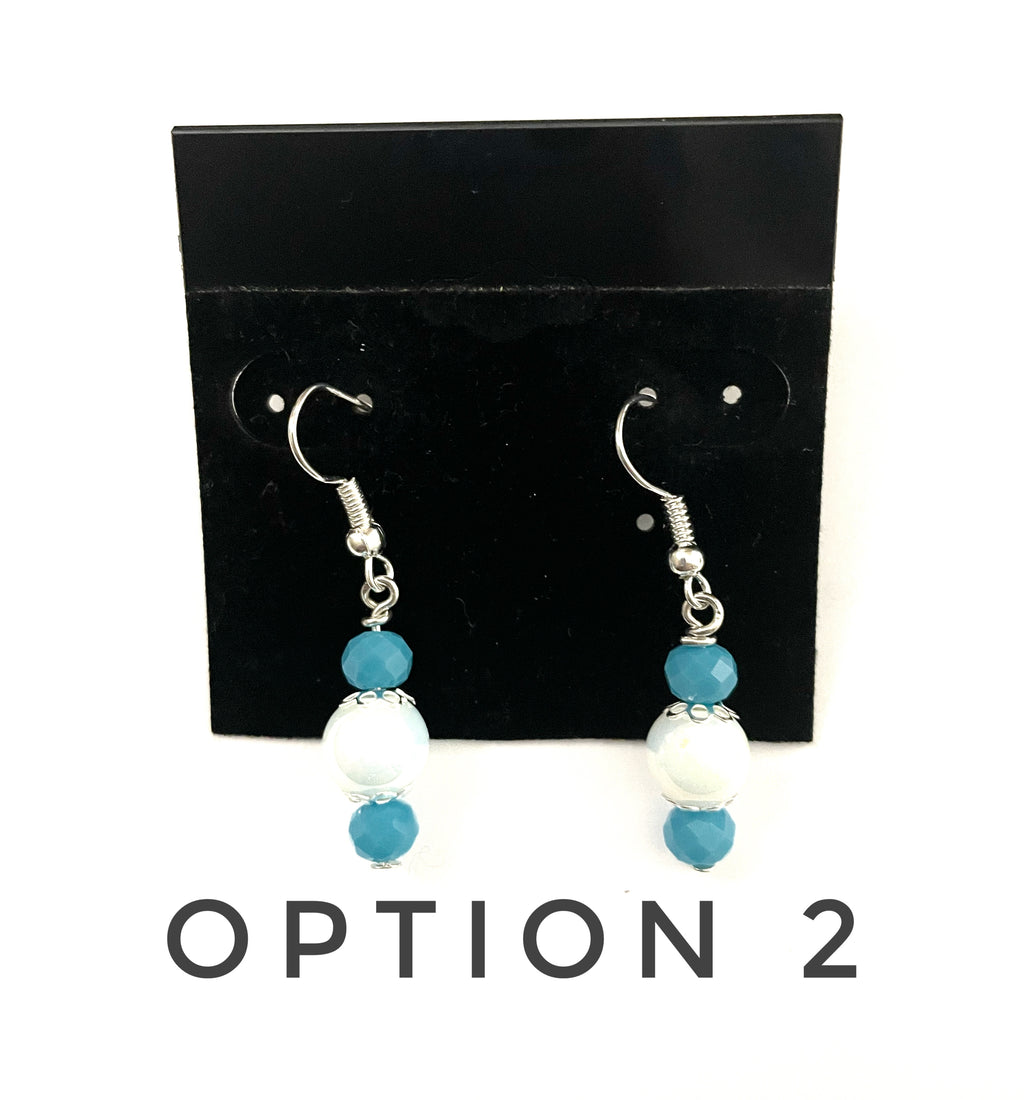 White Luster Earrings