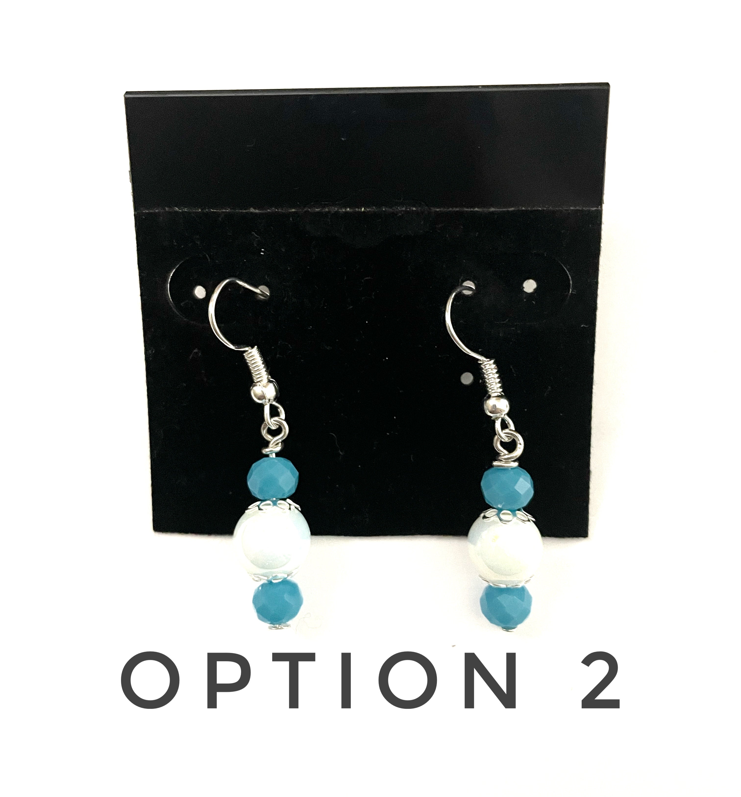 White Luster Earrings