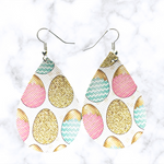 Easter Egg Leather Earrings