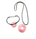 Magenta Bracelet and Necklace Set