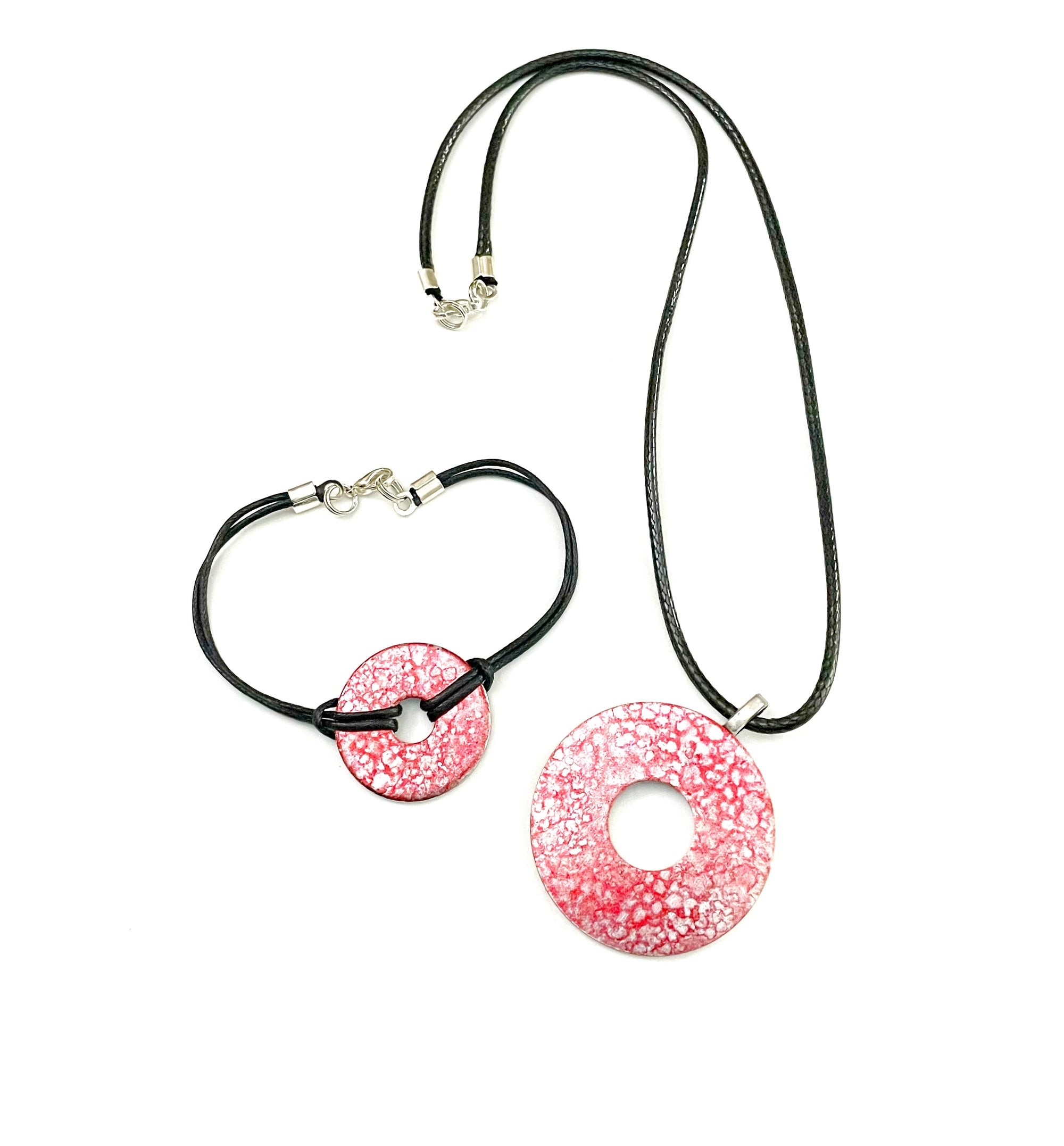 Magenta Bracelet and Necklace Set