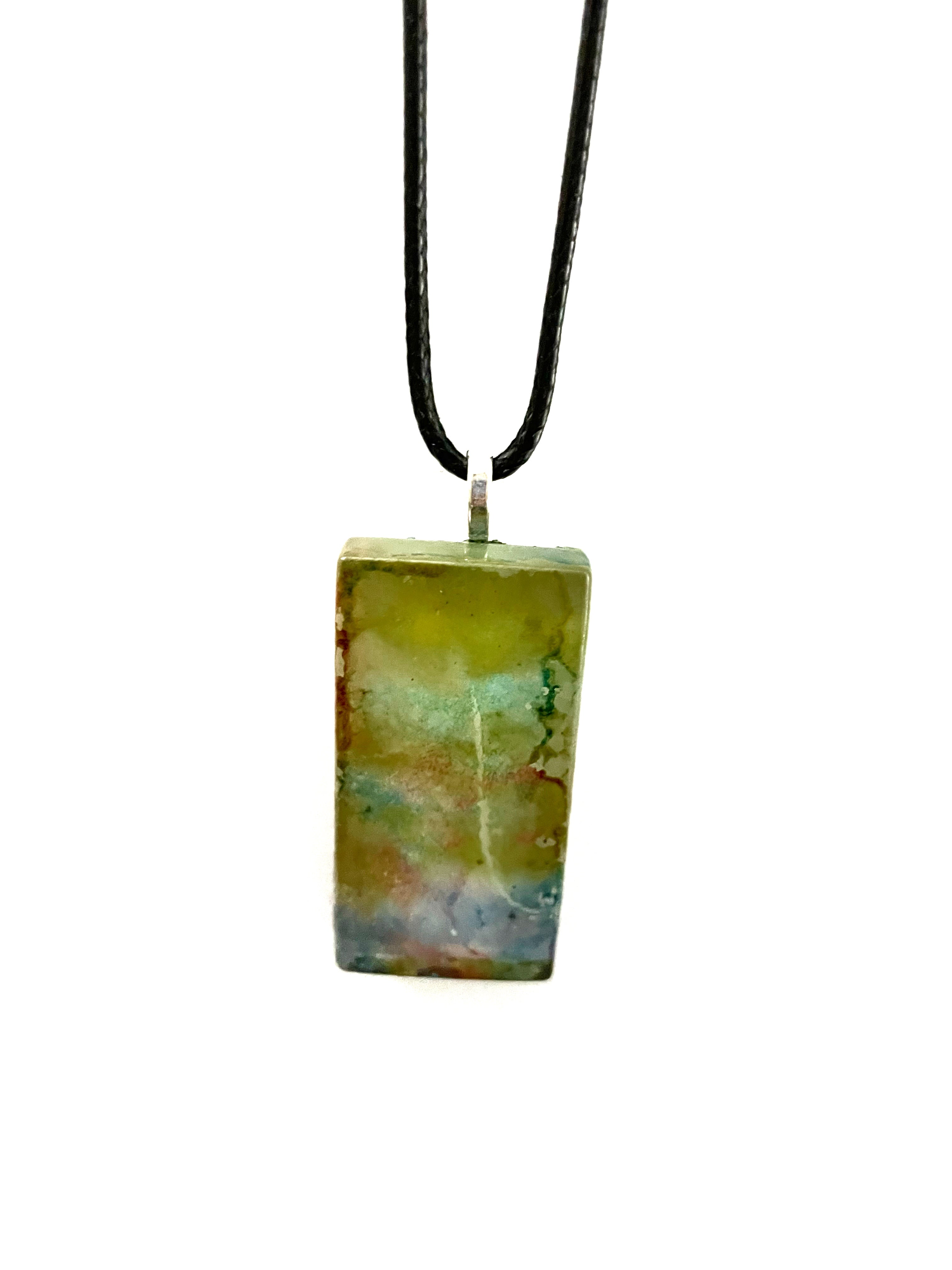 Summer Colors Rectangle Tile Necklace