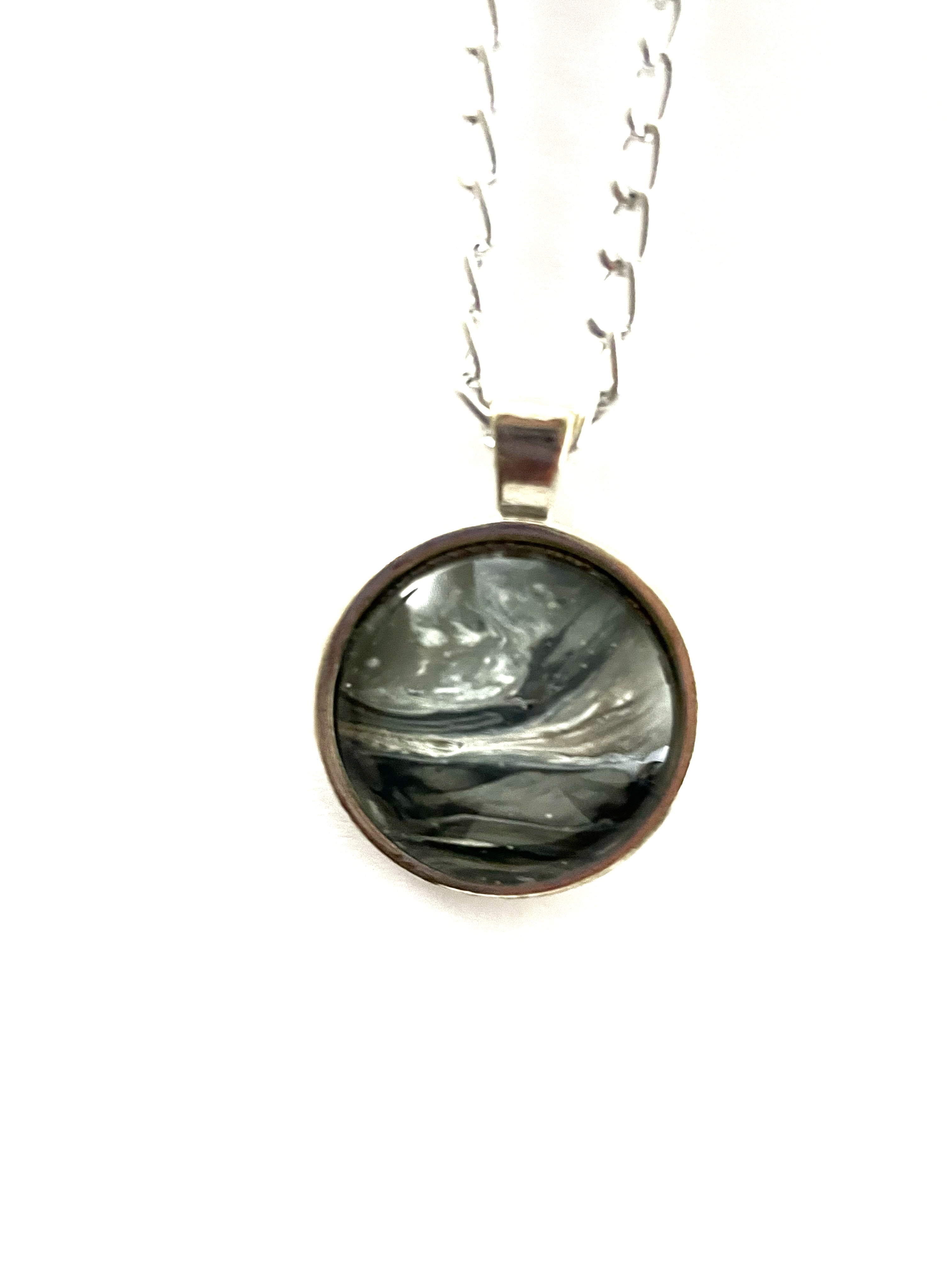 Grey Acrylic Necklaces