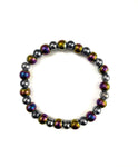 Purple Gold Rainbow Stretchy Bracelet