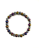 Purple Gold Rainbow Stretchy Bracelet