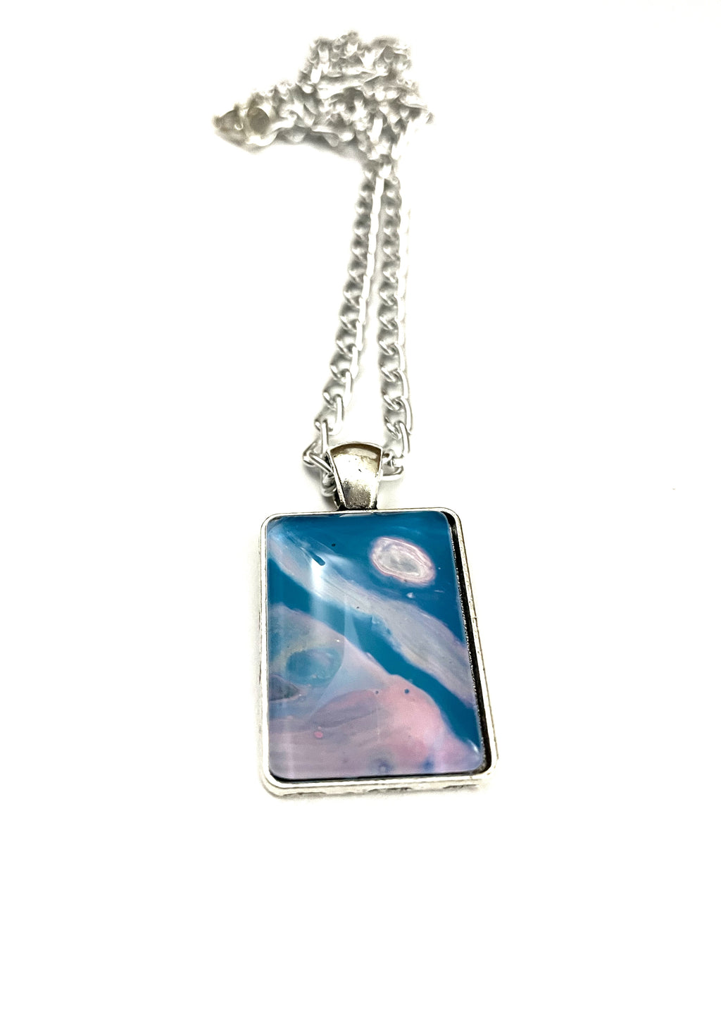 Blue, Pink and Black Acrylic Necklaces