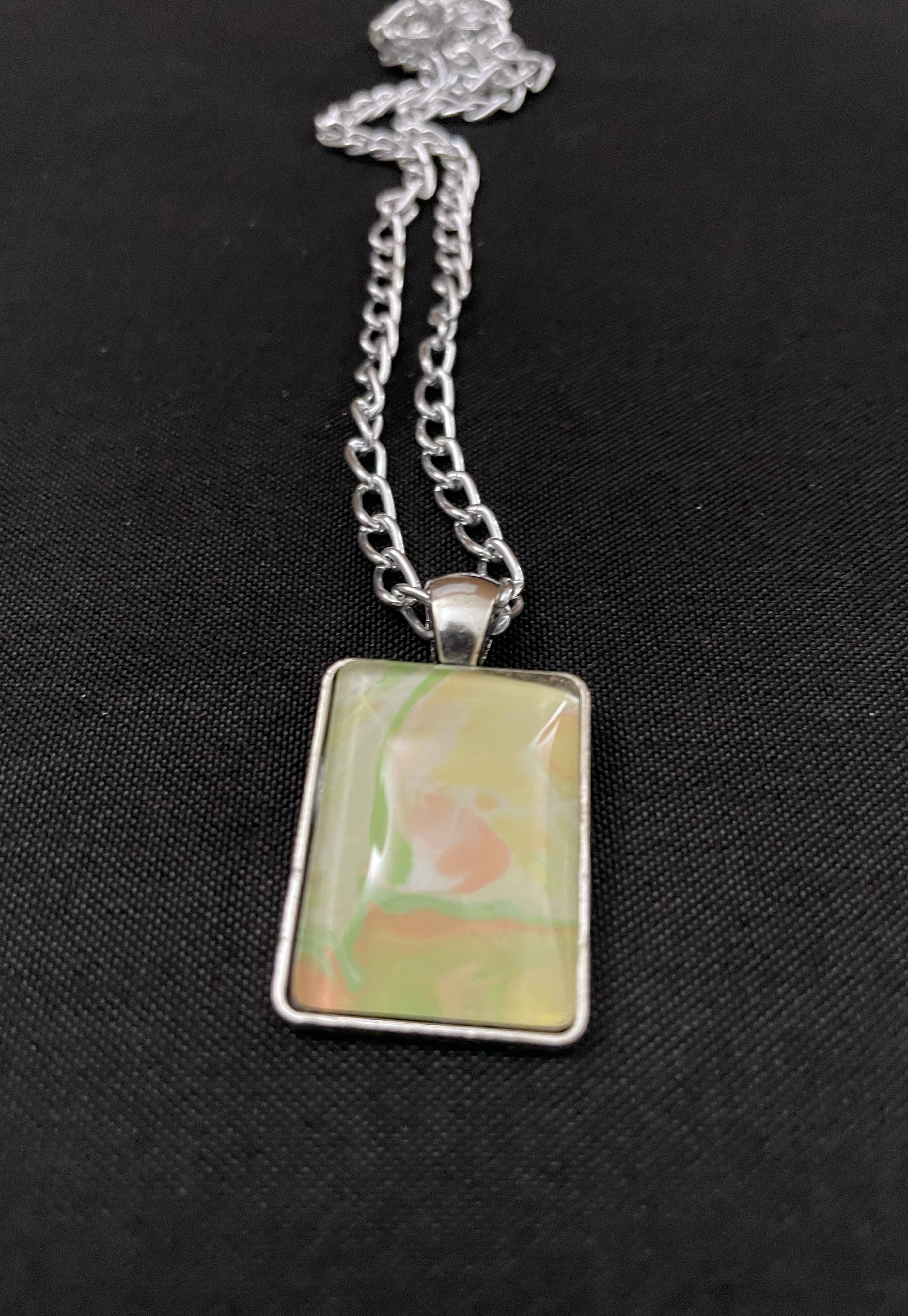 Yellow, Orange and Green Acrylic Necklaces
