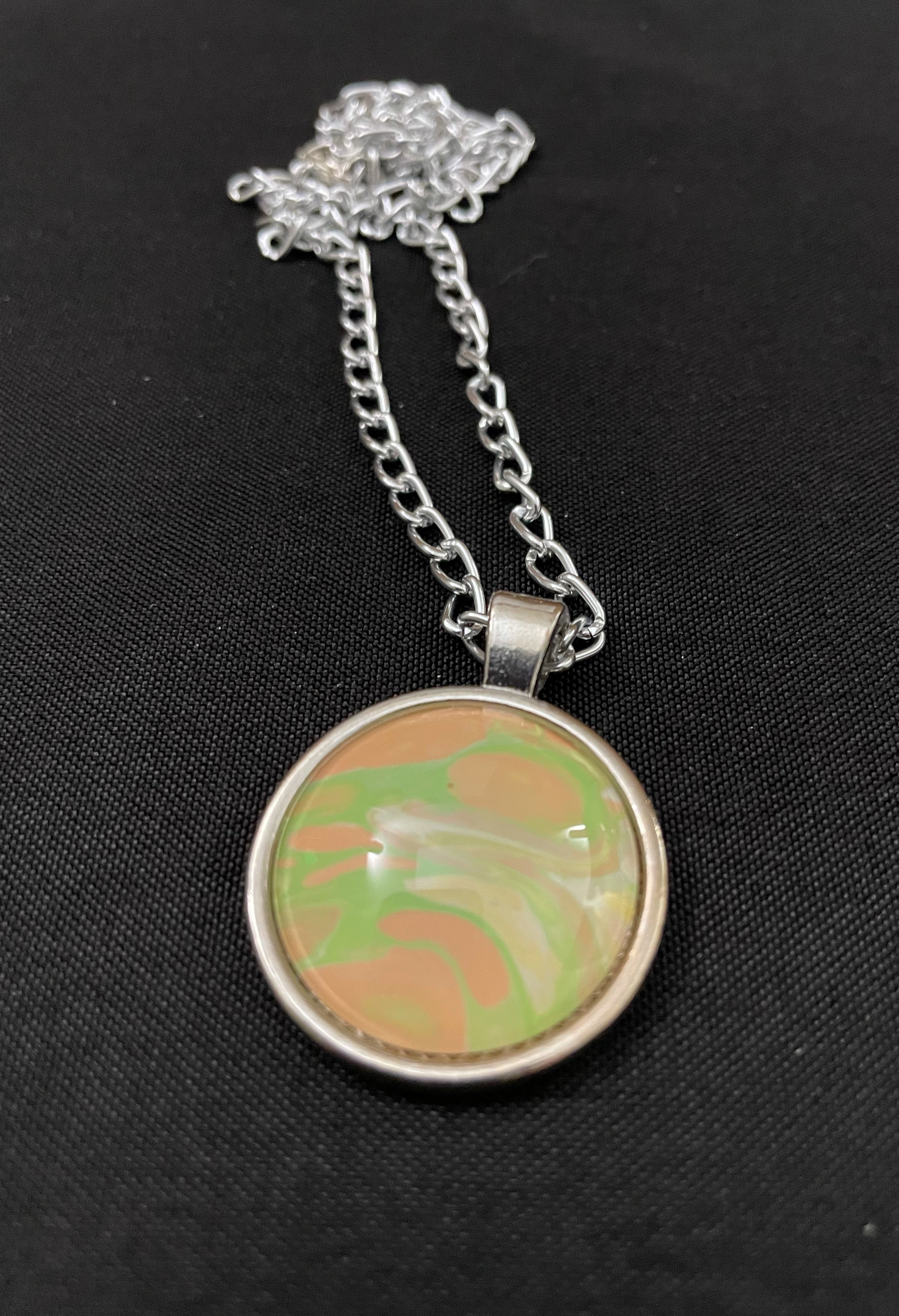 Yellow, Orange and Green Acrylic Necklaces