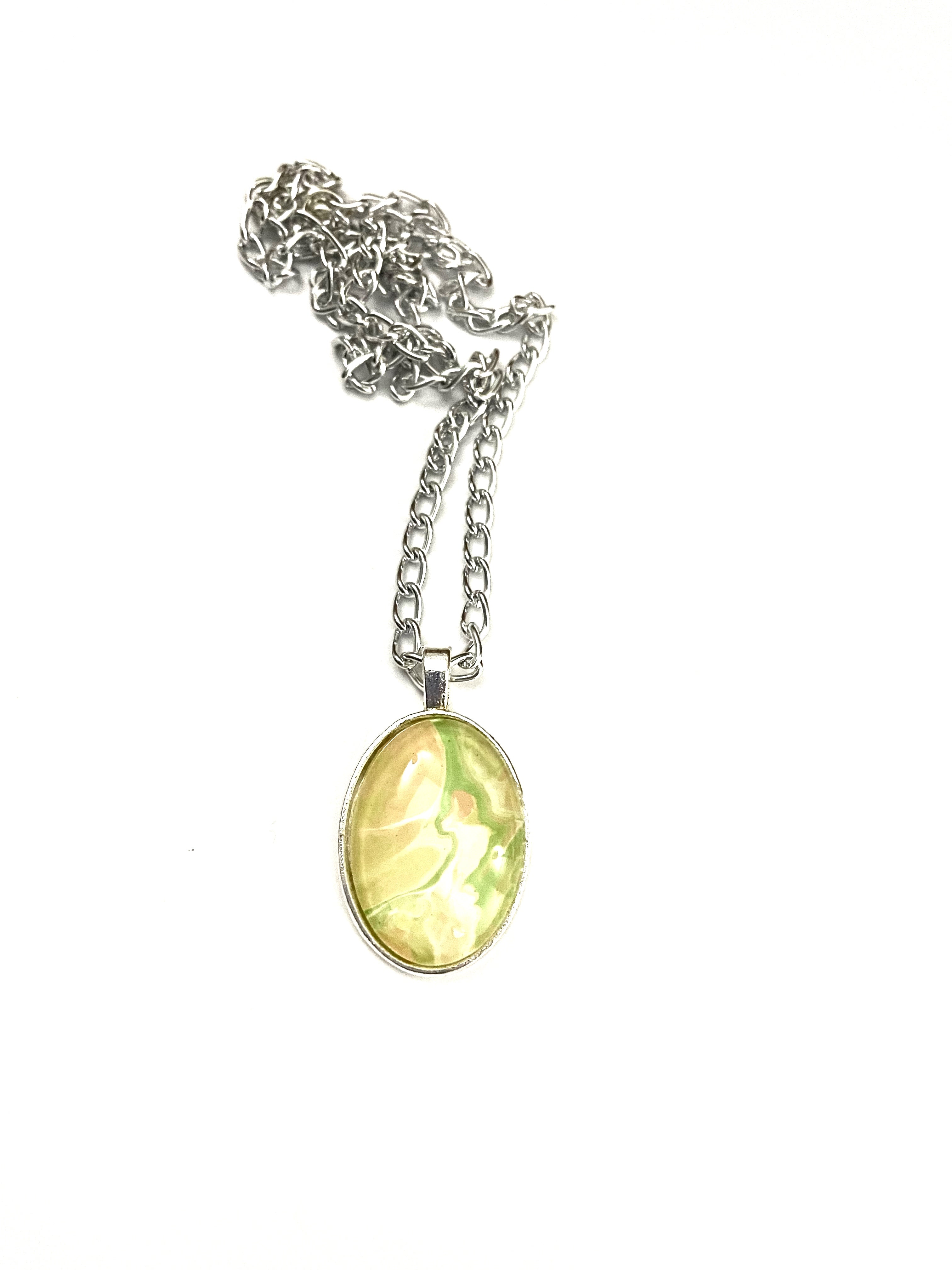 Yellow, Orange and Green Acrylic Necklaces