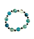 Shades of Blue Glass Stretchy Bracelet