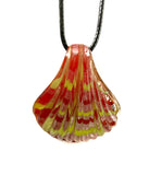 Red and Yellow Shell Glass Necklace