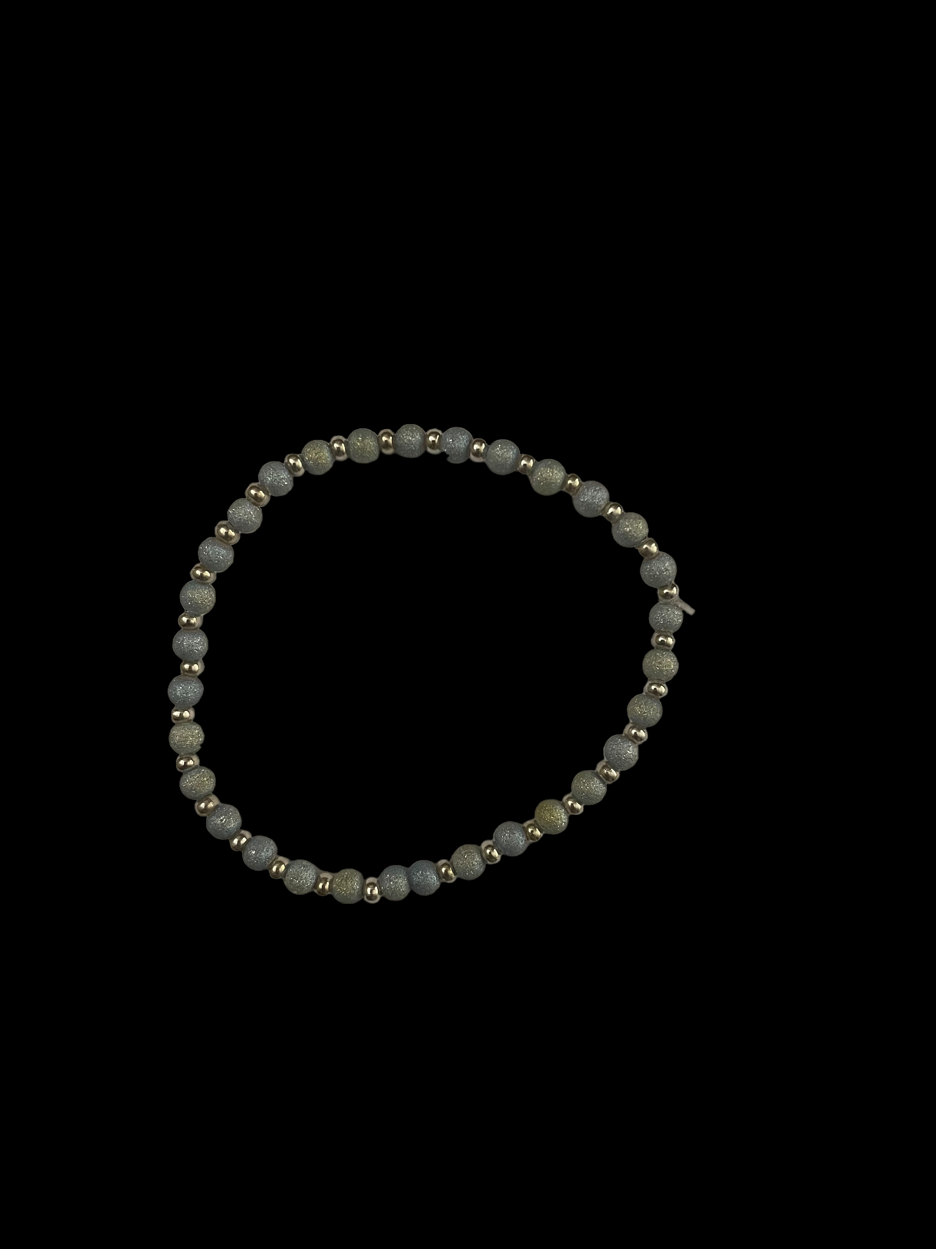 Light Blue on White Stacked Bracelet
