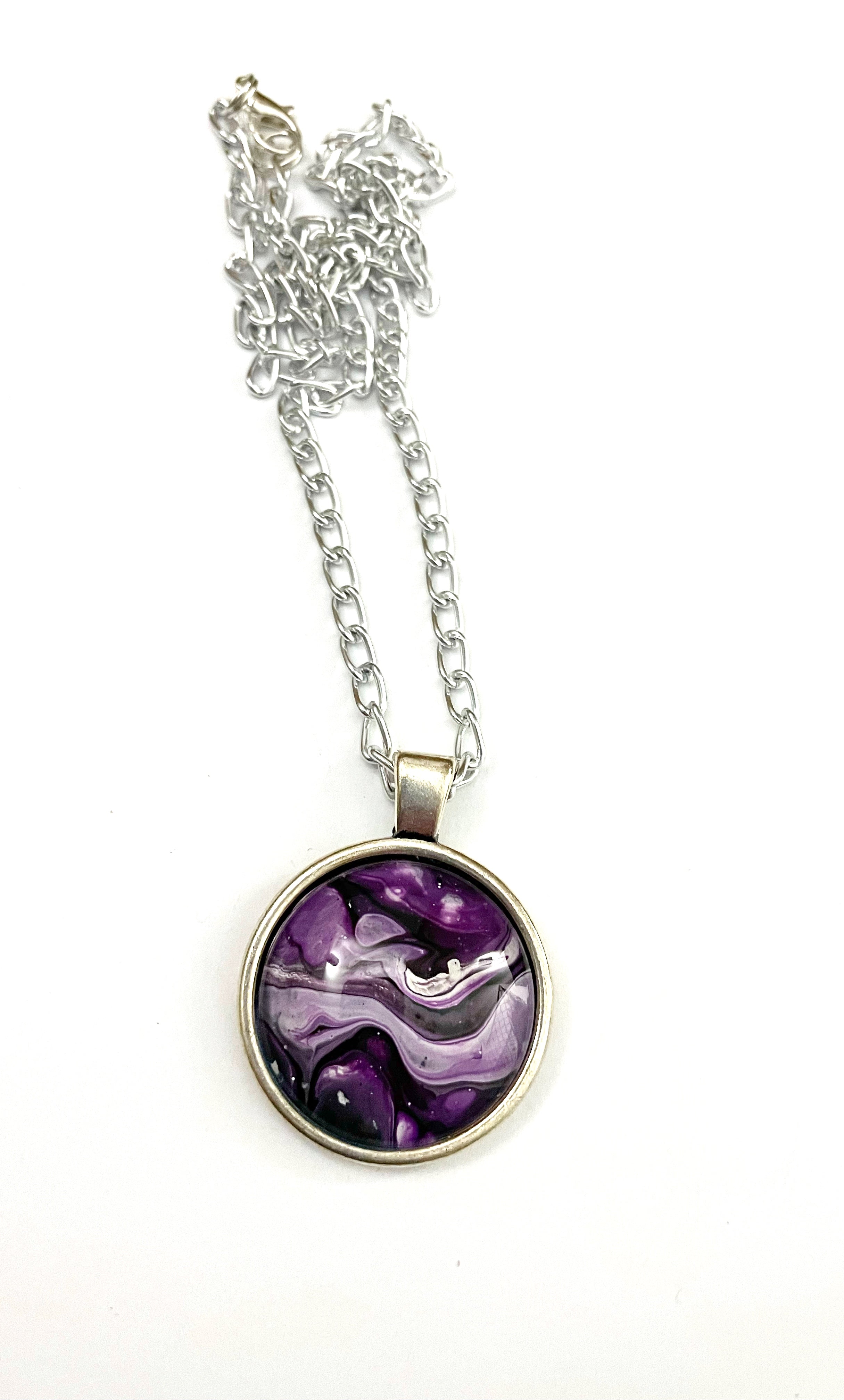 Purple Acrylic Necklaces