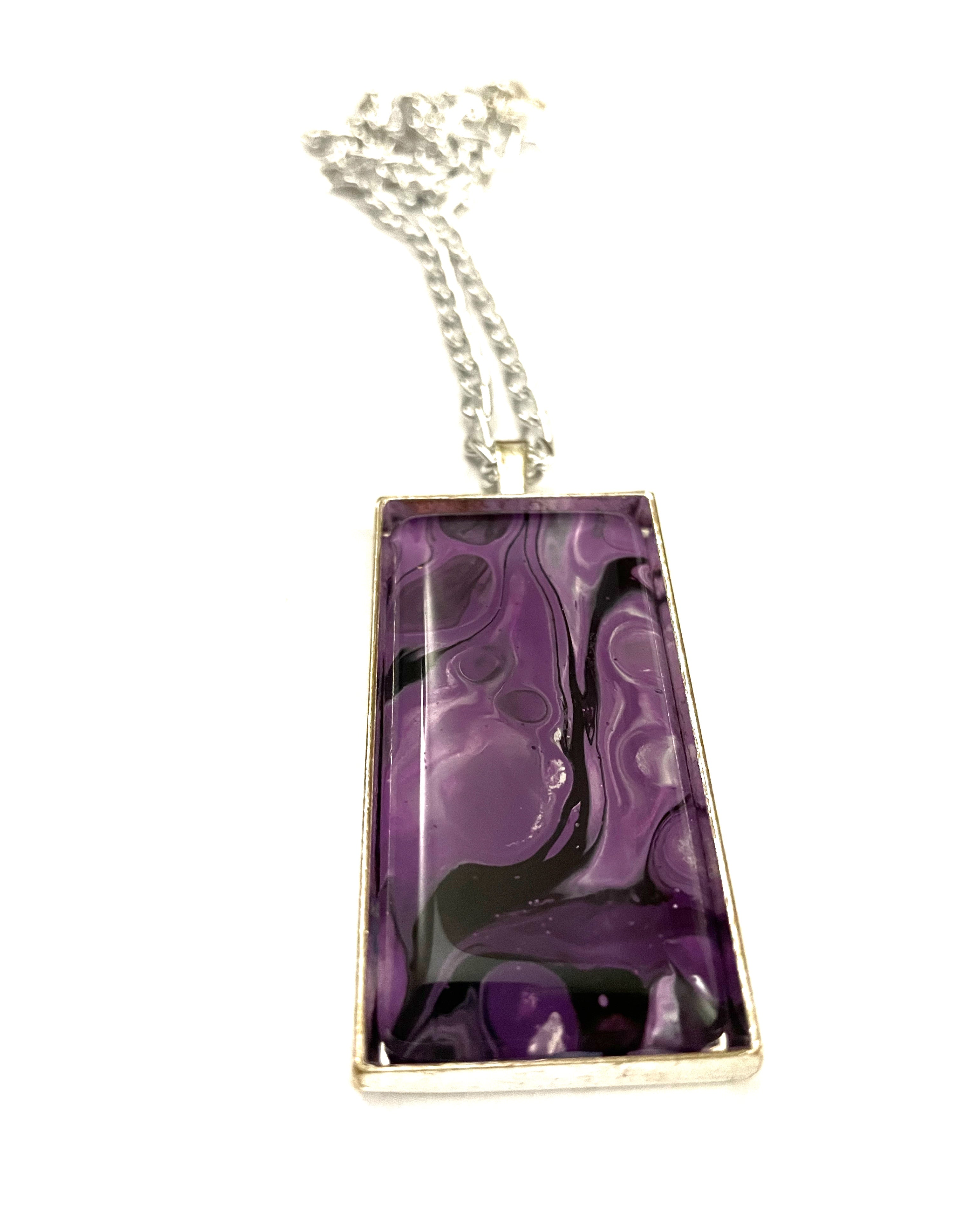 Purple Acrylic Necklaces
