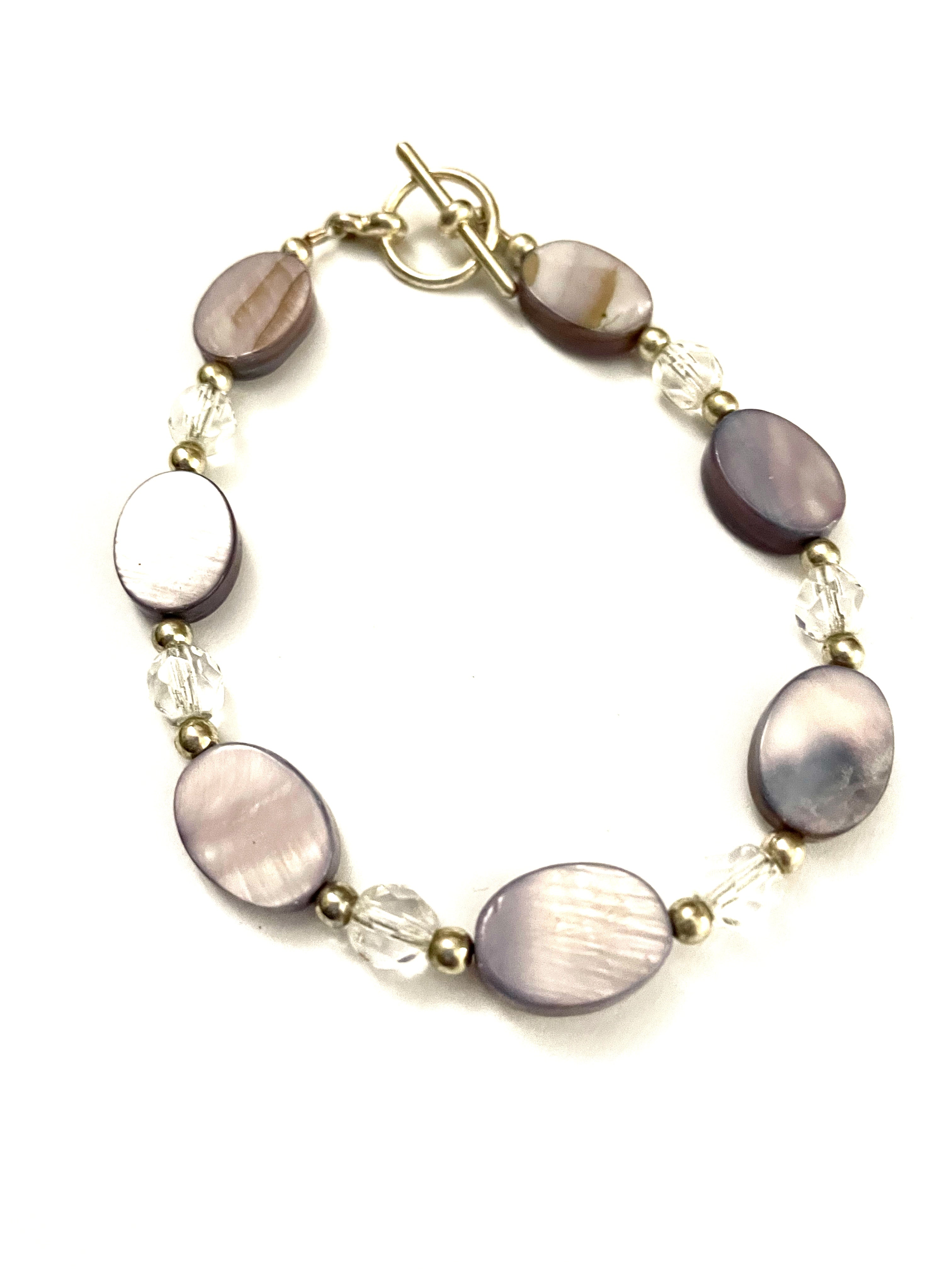 Light Purple Mother of Pearl Wire Bracelet