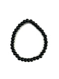 Black Glass Pearl Stretchy Bracelet