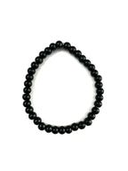 Black Glass Pearl Stretchy Bracelet