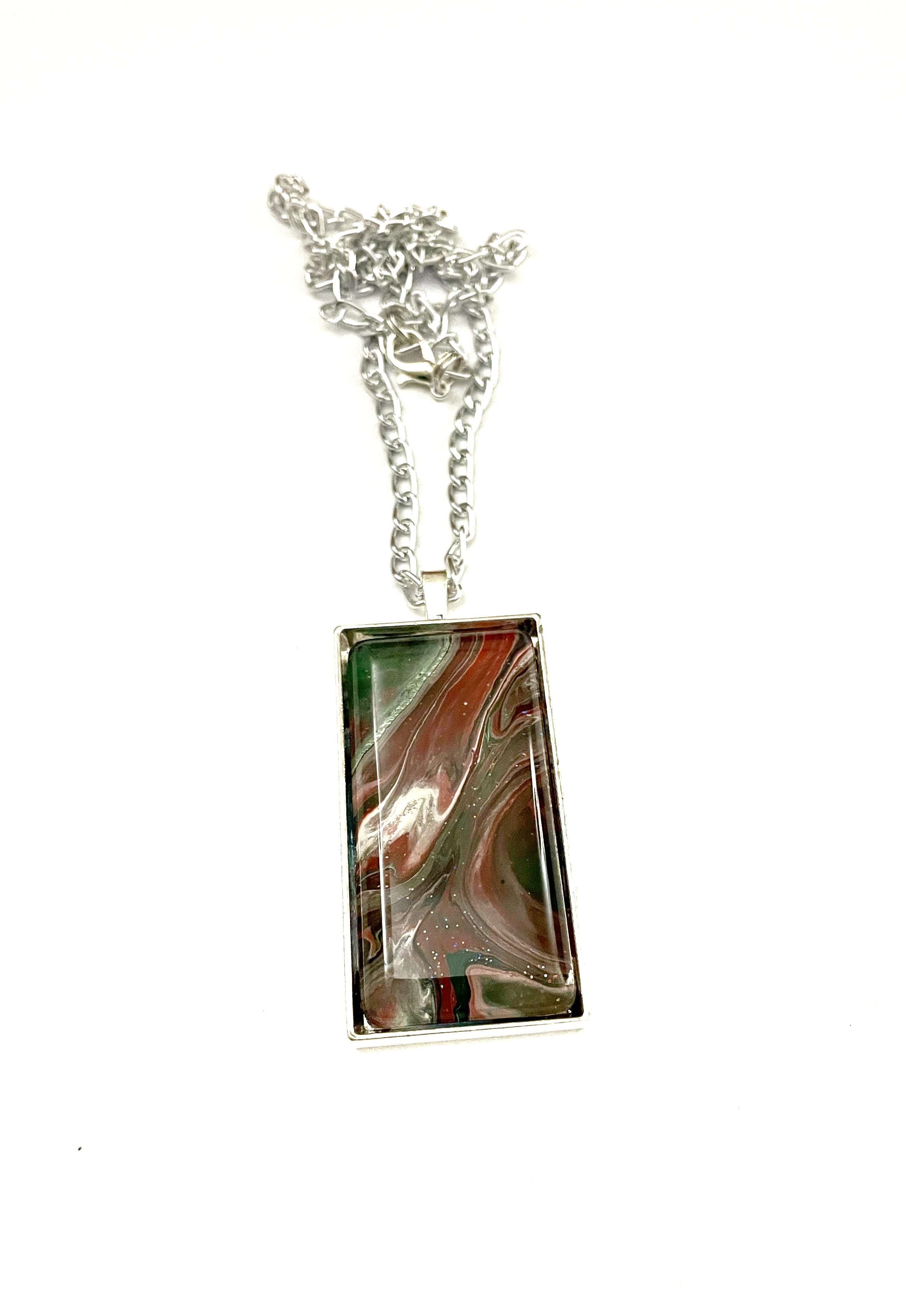 Red and Green Acrylic Necklaces