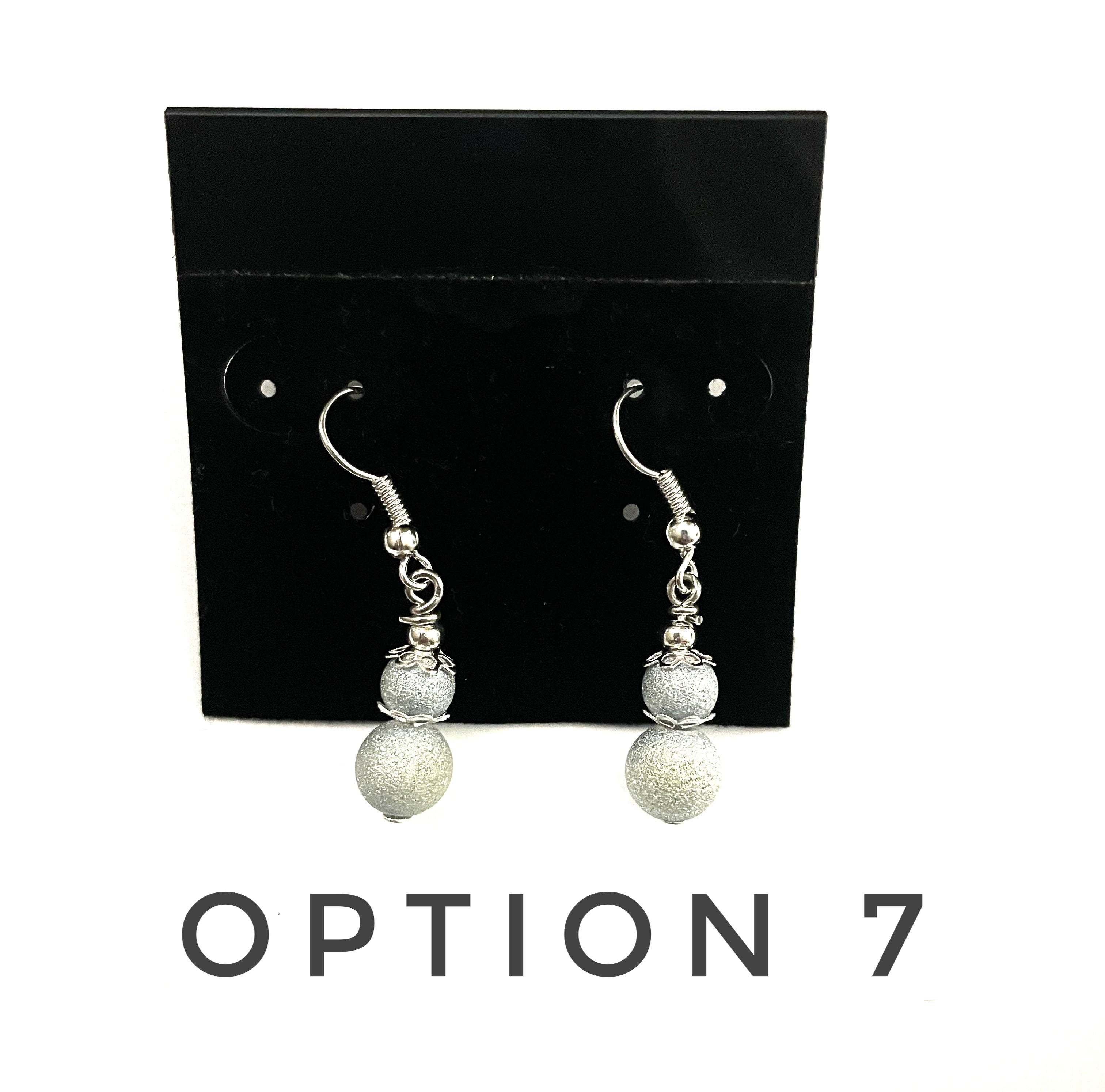 Gunmetal Druzy Glass Earrings