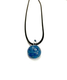 Shades of Blue Swirl Glass Necklace
