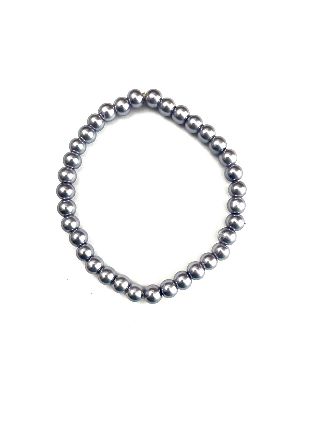 Blue Purple Glass Pearl Stretchy Bracelet