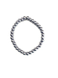 Blue Purple Glass Pearl Stretchy Bracelet