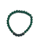 Transparent Dark Green and Black Lava Stone Bracelet
