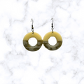 Half Cream Half Design Acrylic Dangle Earrings