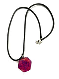 Purple and Pink Hexagon Tile Necklace