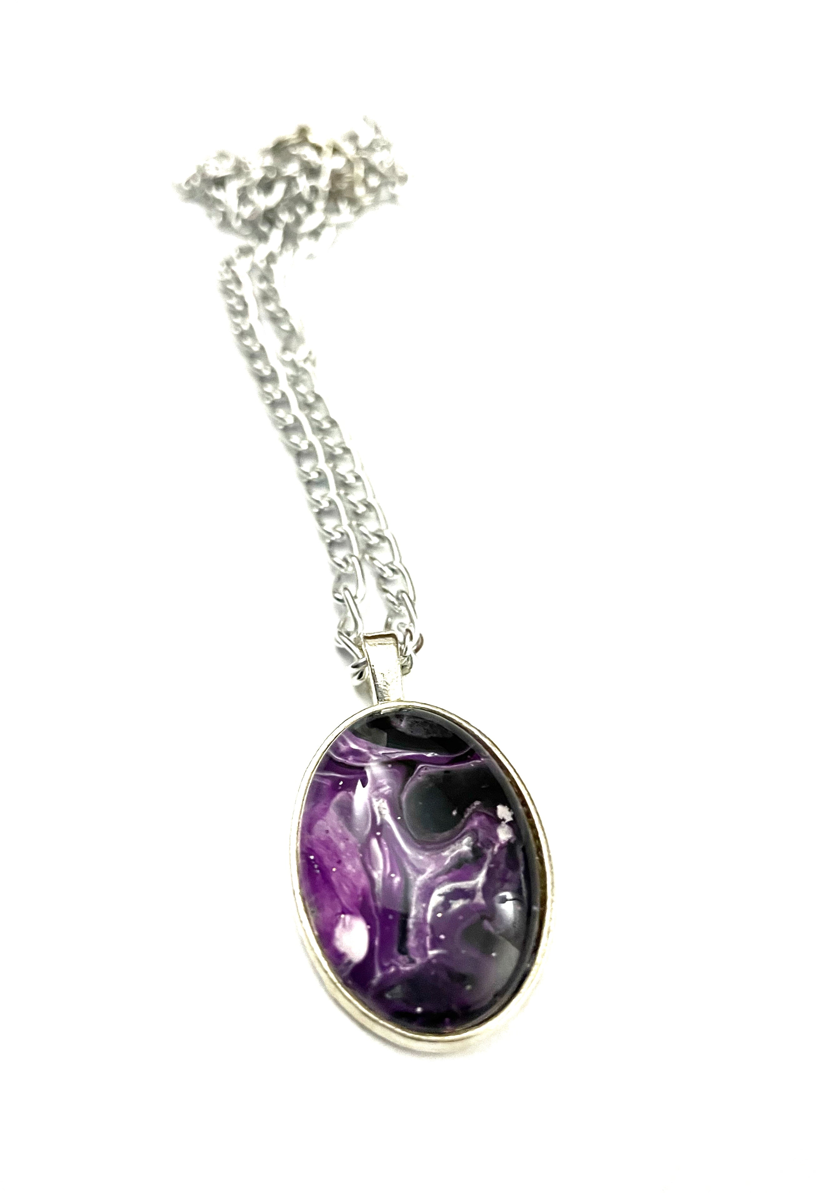 Purple Acrylic Necklaces
